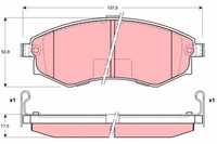 TRW Bremsbelagsatz Scheibenbremse GDB3211 FüR Hyundai Korando Daewoo Sonata KJ 3