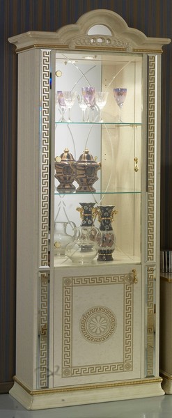 Luxus Vitrine Vitrinen Schrank Holz Schrank Glas SchräNke Italienische MöBel Neu-image