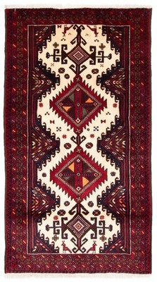 Vintage Hand-Knotted Area Rug 3'2'' x 5'10'' Traditional Oriental Wool Carpet