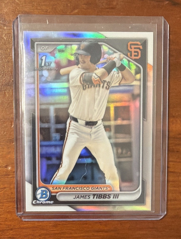 JAMES TIBBS III 2024 Bowman True Refractor 1st Chrome #BDC-40 LA Dodgers