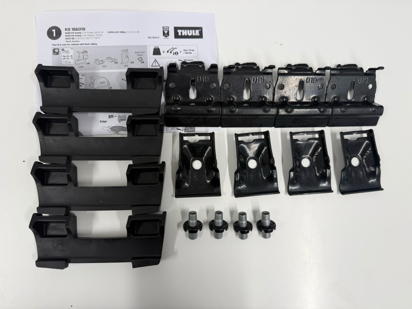 Thule Fitting Kit 6019 used fits AUDI A4 Avant, 5-dr Estate, 08–15, 16- + others