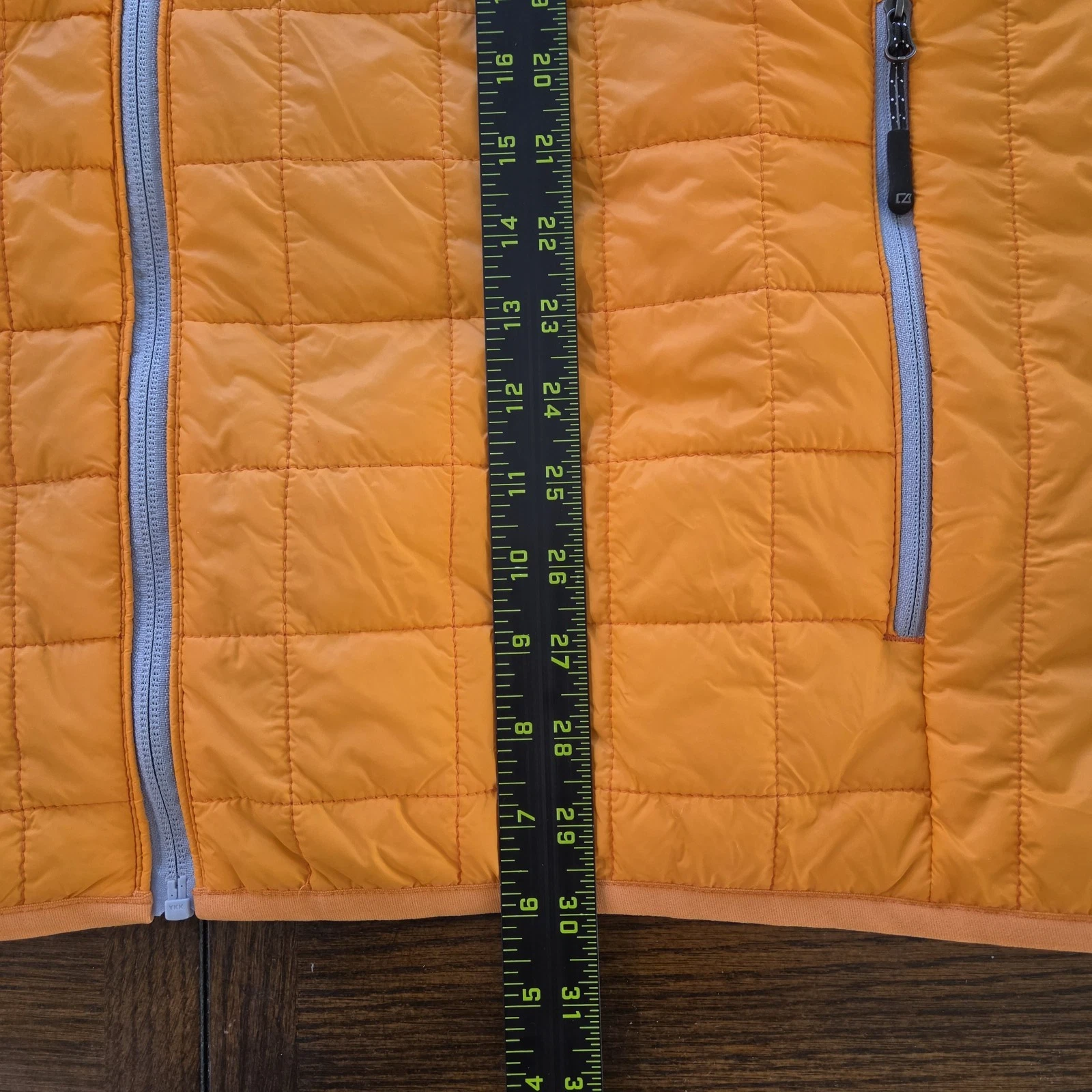 Cutter & Buck Rainer PrimaLoft Eco Insulated Orange Zip Puffer Vest Men's 3XL image 6
