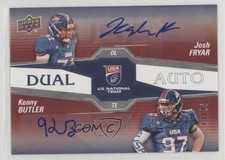 2018 Upper Deck USA Football U17 Dual 13/25 Josh Fryar Kenny Butler Auto 0l2