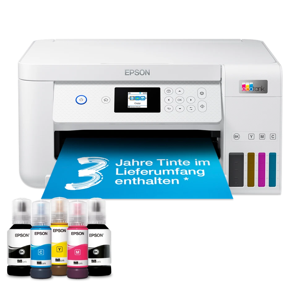 Epson Drucker EcoTank ET-2856, 3-in-1 Multifunktionsgerät WLAN