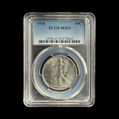 1936 Walking Liberty Silver Half Dollar 50C - PCGS MS65 - 0364