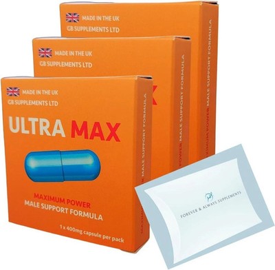 Ultra Max Blue hochfeste 400mg Kapseln 100% natürliche Unterstützung für Männer