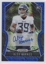 2019 Panini Prizm Rookies Blue Shimmer 1/10 Alex Barnes #377 Auto 1l2