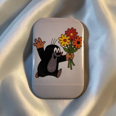 Der kleine Maulwurf mit Blumen Vintage Kühlschrankmagnet Nostalgie