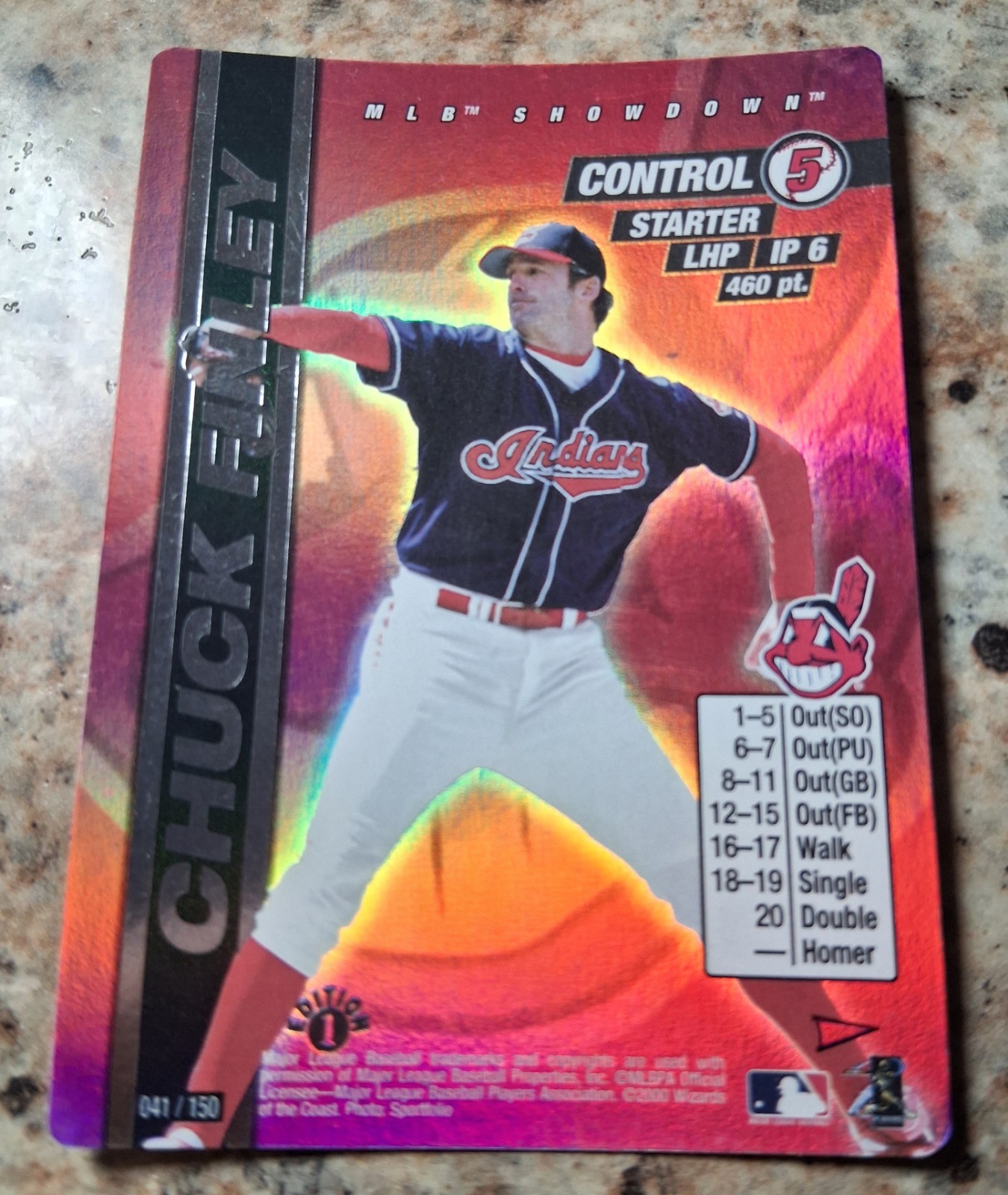 Chuck Finley 2000 MLB Showdown Pennant Run 1st Edition Foil
