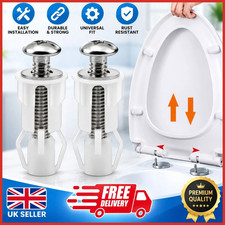 2PCS Toilet Seat Hinges Replacement Top Fix Nuts Screws Washers Fitting Kits