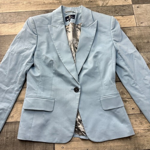 Aquascutum Blazer Jacket Button Smart Casual Regular Blue Womens Uk12 - Picture 3 of 6