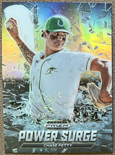 2021 Prizm Draft Picks Chase Petty Power Surge Silver Holo #PS-CP Parallel Reds