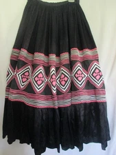Vintage Seminole/Miccosukee Patchwork Skirt Native American Authentic Tribal Art