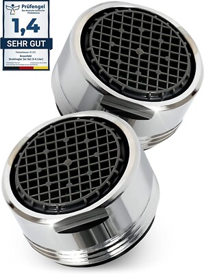 Strahlregler 2 Stk.  M24 Wasserhahn Wassersparer Perlator Anti Kalk Sieb Aufsatz