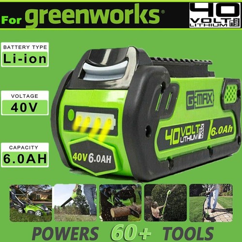 40V 6,0 AH Für Greenworks G-MAX AKKU 29462 29472 29252 Tool
