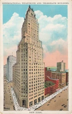 Postcard New York: International Telephone and Telegraph Building, Vintage View