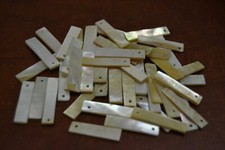 100 PCS GOLDEN MOTHER OF PEARL BLANK SHELL STICK CHARM