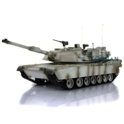 1/16 Henglong 7.0 Customize Abrams RC Tank 3918 360° Turret Barrel Recoil Snow