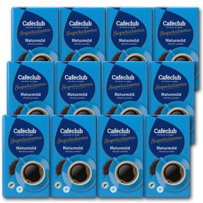 Cafeclub Supercreme Naturmild Gemahlen 12 x 500 Gr. Kaffee