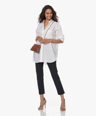 JOSEPH ''Eliston'' Stretch Navy Gabardine Crop Leg Pant MSRP $435 Size US10 - BNWT