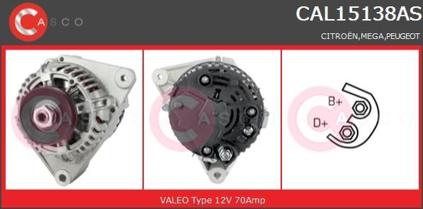 Alternateur anti panne de batterie pour Citroën Saxo et Peugeot 106