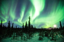 Northern Lights or Aurora Borealis Alaska Photo Art Print Poster 18x12