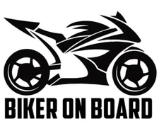 Biker On Board - Decal for Cars, Trucks, Motorcycles, Etc