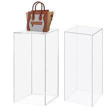 2PCS 39.4-Inch tall Clear Acrylic DISPLAY BOX Floor Standing CENTERPIECE Decor