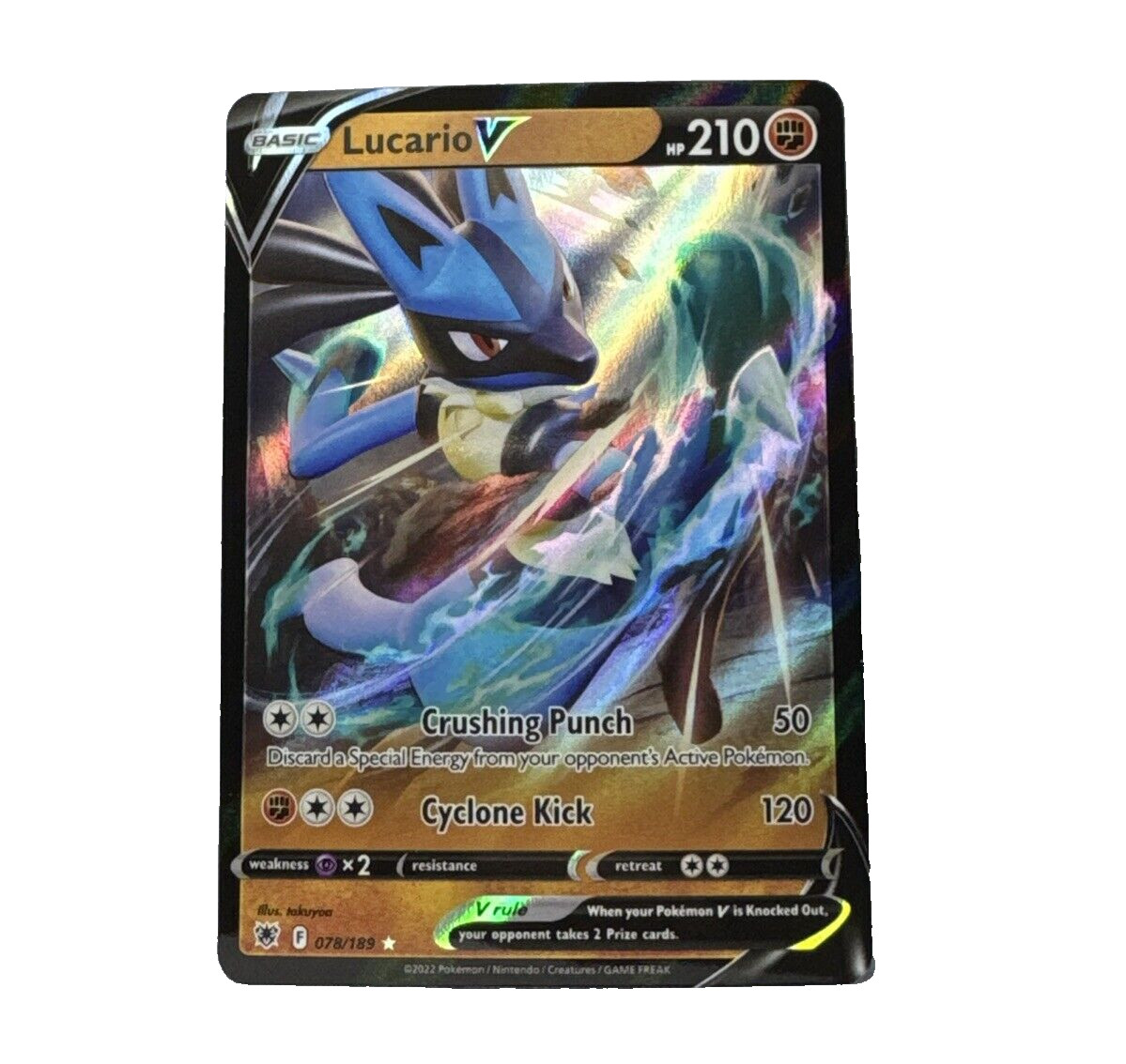 Pokemon TCG - Lucario V 078/189 - Astral Radiance Holo - Ultra Rare - NM