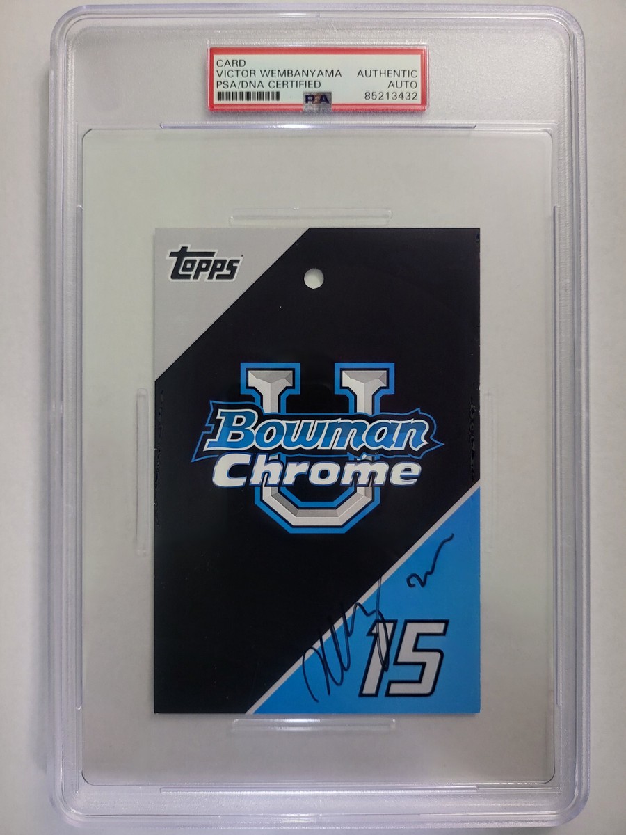 1/1 Victor Wembanyama 1st Card I Ever Signed Green Bowman Winner