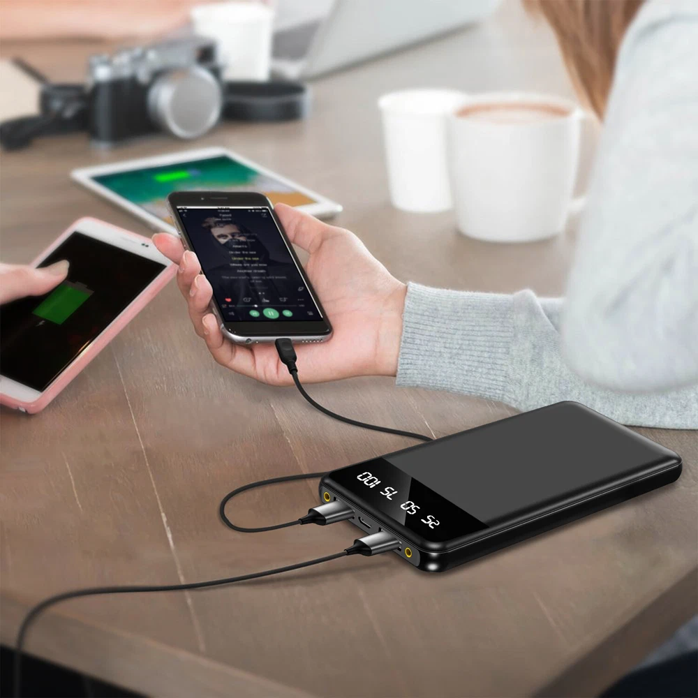 Power Bank 10000mah 2USB Charger External Portable Battery Backup For Cell Phone