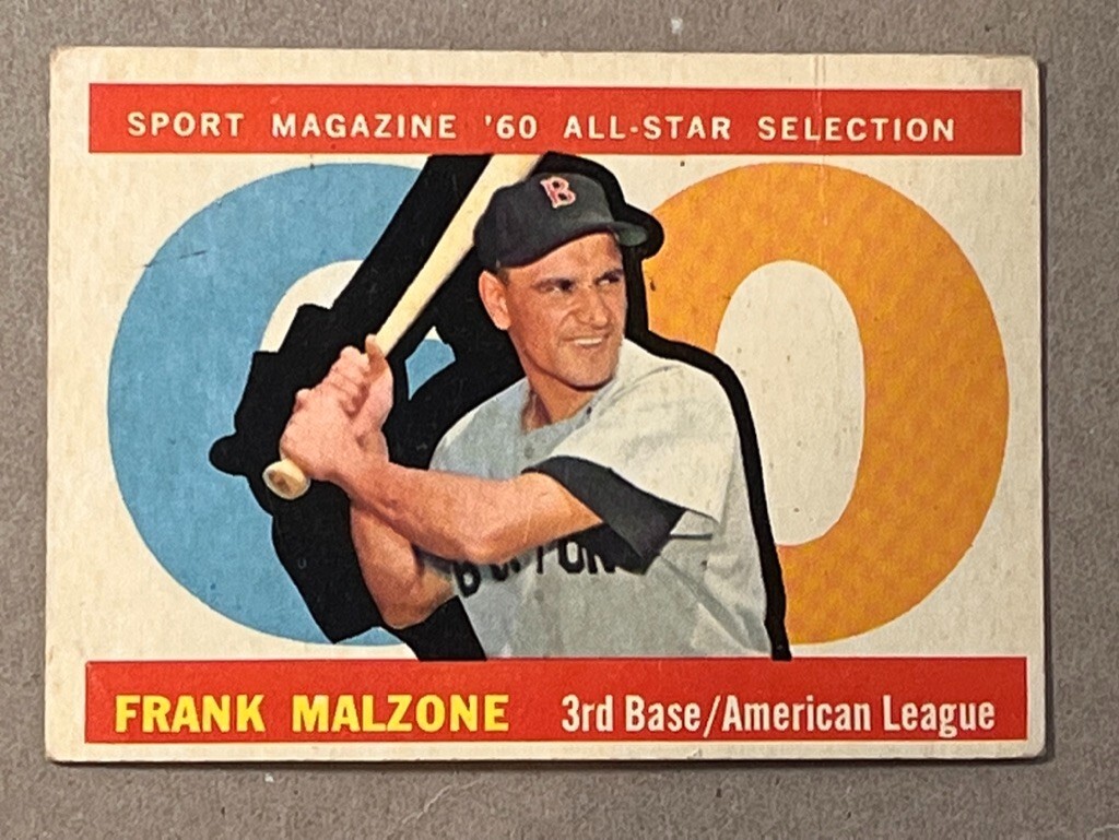 1960 TOPPS  #557 FRANK MALZONE  1960 All Star     Boston Red Sox