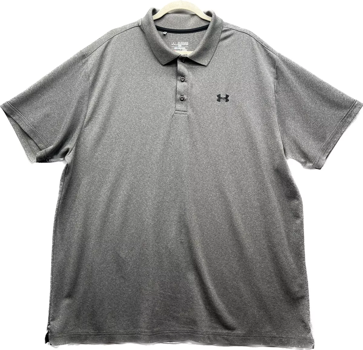 zeewier Federaal spiritueel Under Armour Loose HeatGear Performance Gray Golf Polo Shirt 1242755 3XL |  eBay