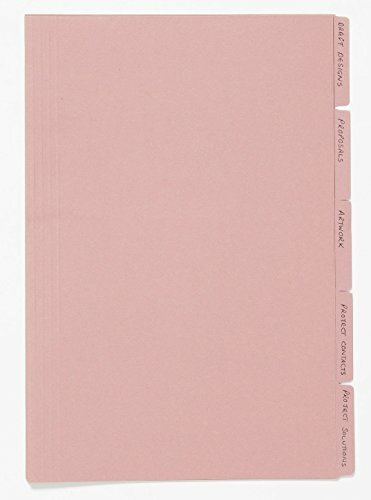 Exacompta-Cartelline portadocumenti con linguette rosa (C6T)