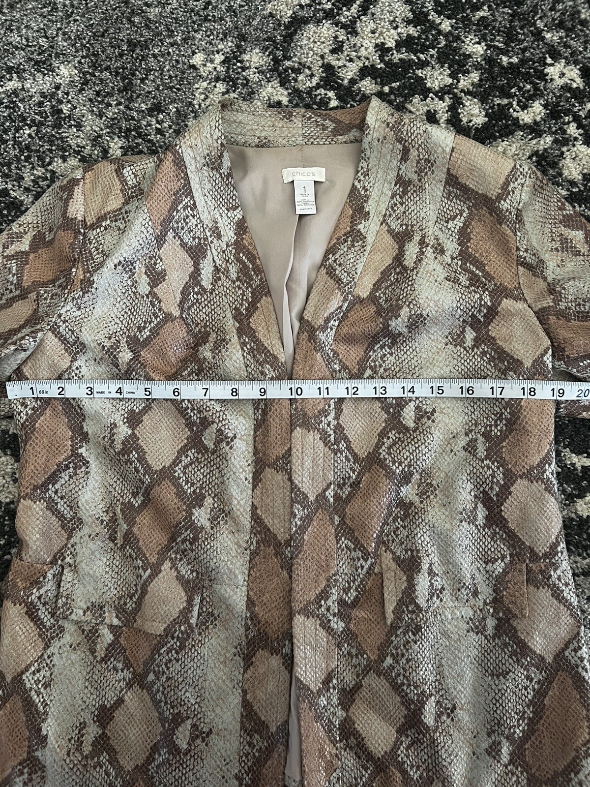 CHICO'S  Jacket PYTHON SNAKE SKIN PRISCILLA  COAT… - image 11