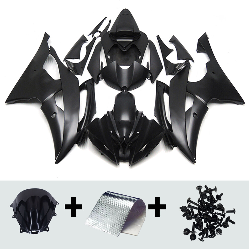 Blue Black Farngs ABS Plastc Kt for 2003 2004 2005 YZF R6 Yamaha