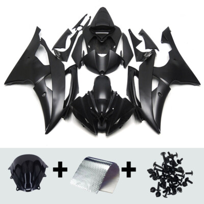 For Yamaha Fairing 2008-2016 YZF R6 YZF-600 R6 Matte Black Bodywork Plastic Kit