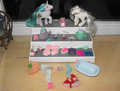 Vintage G1 Lot of My Little Pony Princess Ponies Bushwoolie Spike etc.