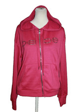 Women's BEBE Sport Magenta Pink Full Zip Hoodie Sweatshirt Size Small S NWT