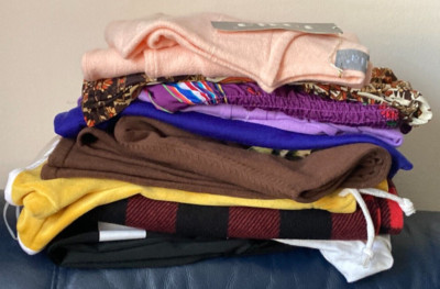 Women's Size XL Lot 11 pc Mixed Casual Clothes:  Tops ~ Pants ~ House Dress VGUC