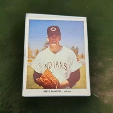 STEVE DUNNING TEAM ISSUED CLEVELAND INDIANS 9 X 7 COLOR PHOTO