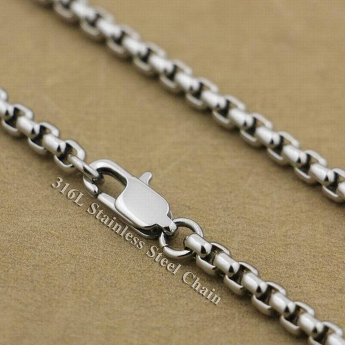 Collana con ciondolo in acciaio inox da uomo biker box catena 5N001D 16" ~ 36" - Foto 2 di 4