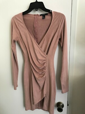 Women's Forever 21 F21 Mauve ? Pink Long Sleeve Dress S | eBay