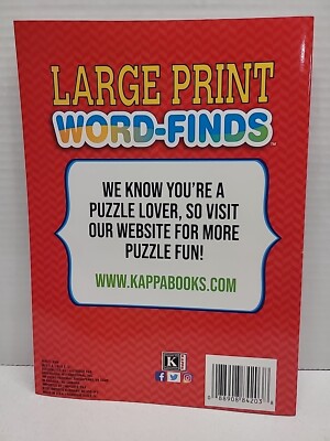 Lot 4 Kappa Large Print-Word Find Books Braintainment '24 Great