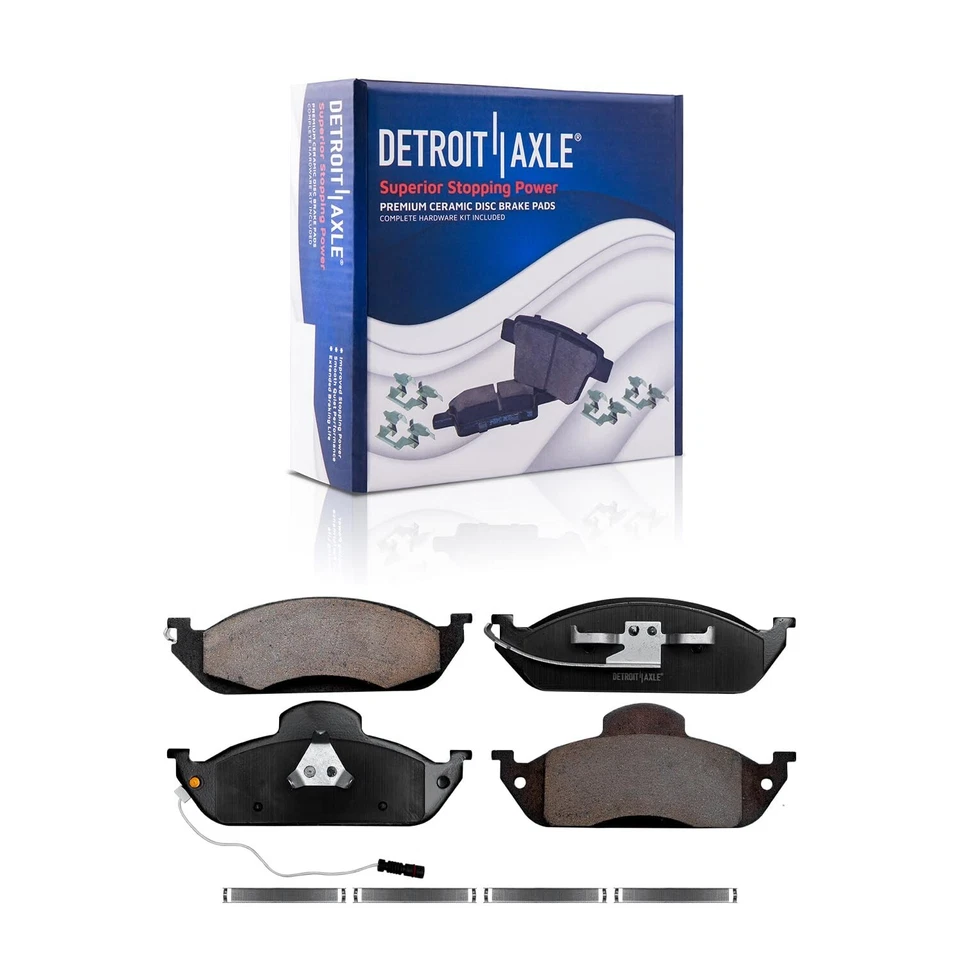 Pastillas de freno delanteras y traseras de cerámica con hardware para Mercedes Benz ML320 ML350 ML430 Foto 3 de 4