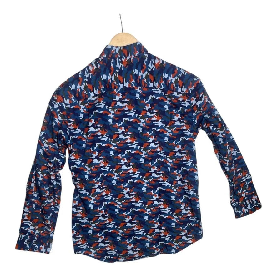Camisa TD Thomas Dean Manga Larga Abotonada Azul Multi Camuflaje Niños Grande (14/16) Foto 2 de 4