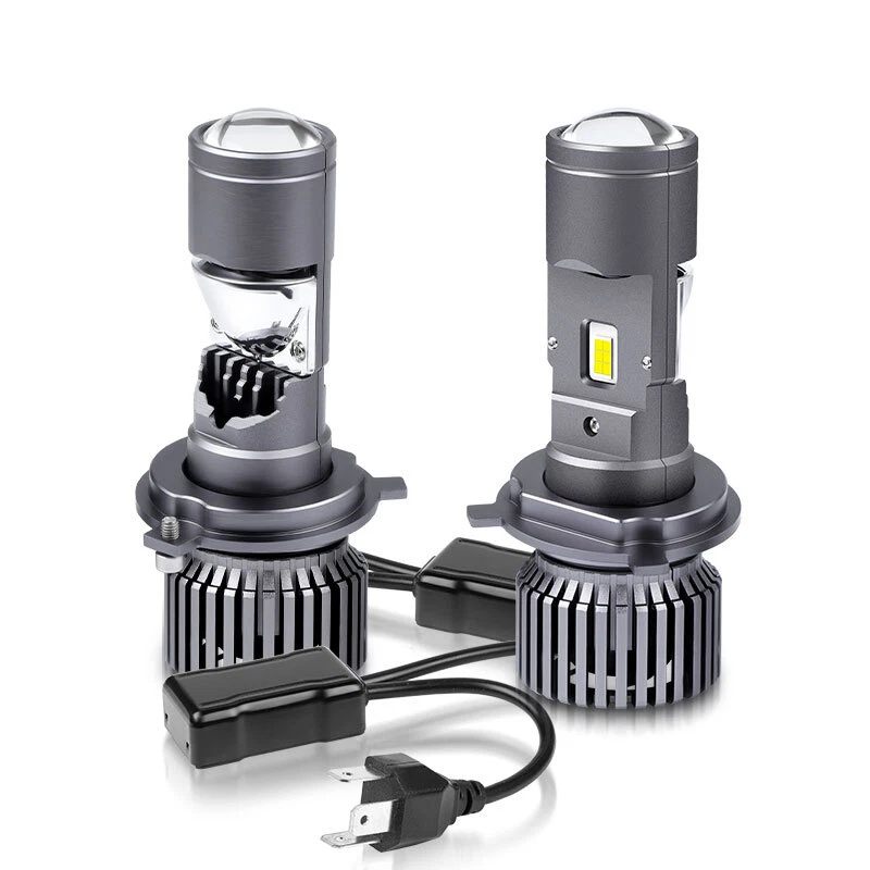 2X RHD H4 9003 Bi-LED Projector Lens Headlight Hi/Lo Beam Retrofit 50000LM 100W - Image 4 of 4