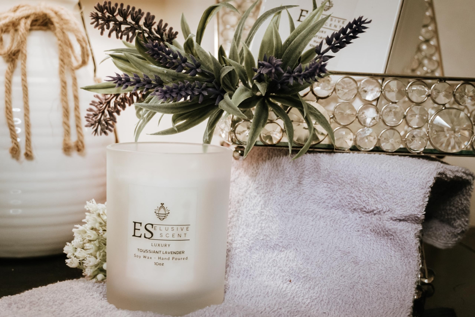 Toussaint Lavender 10oz Luxury Scented Candle for Aromatherapy Relaxation