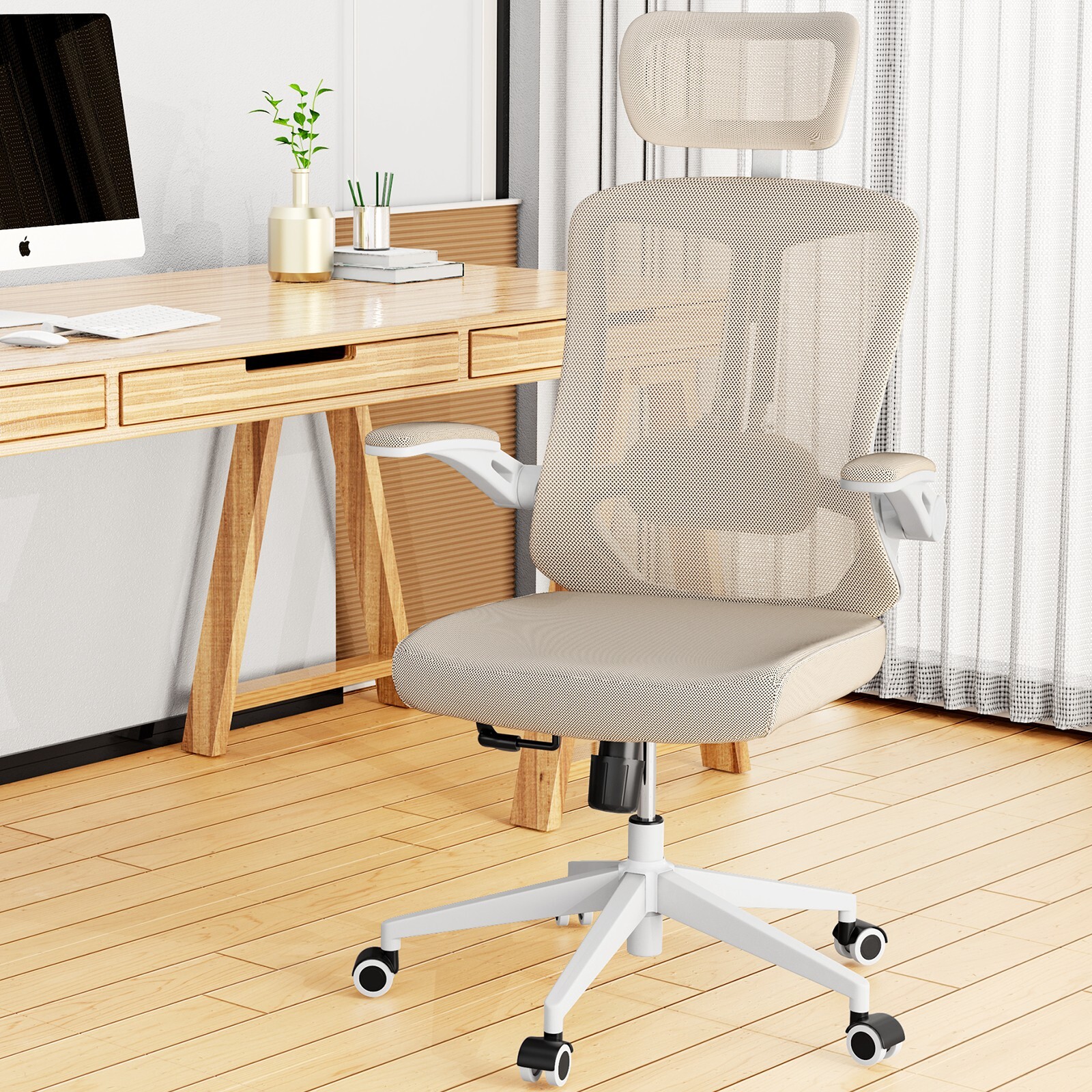 Ergonomic Office Chair with Adjustable Headrest Supports 350LBS Heavy Duty Computer Desk Chair-image