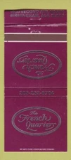 Matchbook Cover - French Quarters Birmingham AL WORN 30 Strike